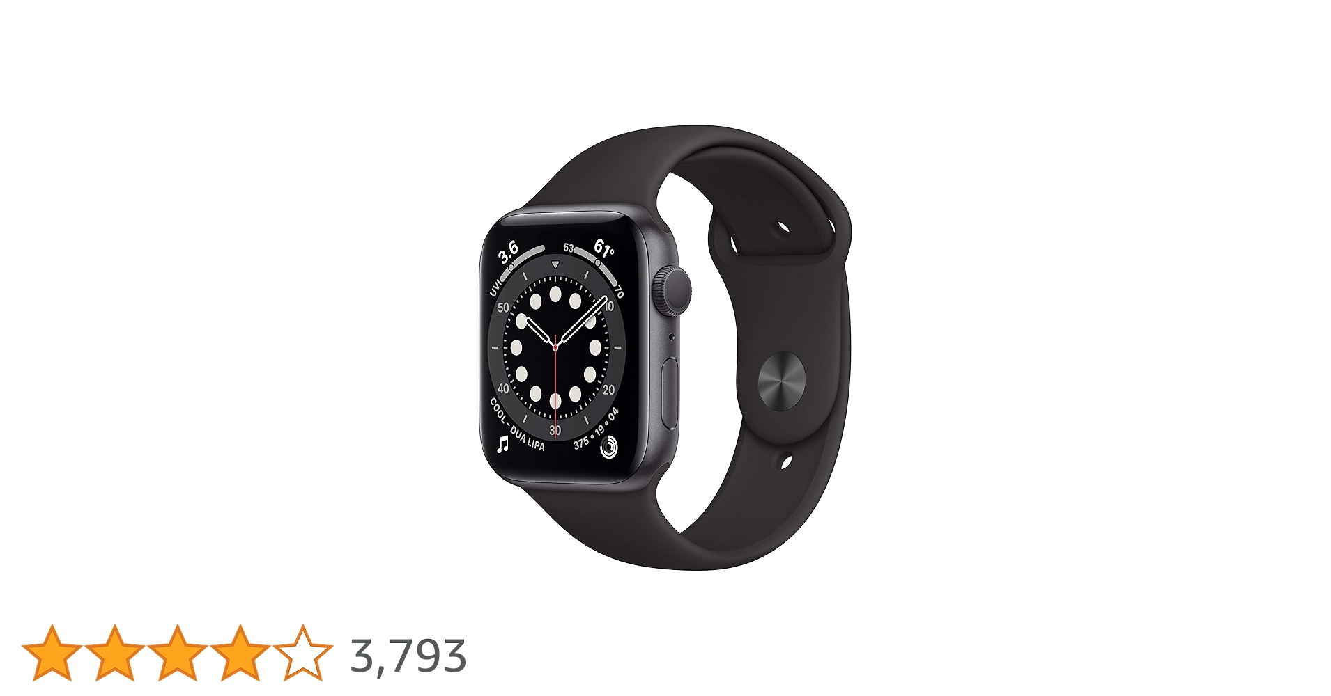 Apple Watch Series 6 44mm スペースグレイ アルミニウ… Apple Watch series 6 44mmスペースグレイアルミニウム
